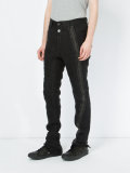 textured panel trousers