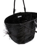 Layered straw tote