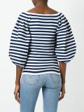 puffed thee-quarter sleeves blouse