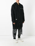 inside out longline hoodie