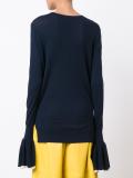 oversized rib crew neck jumper