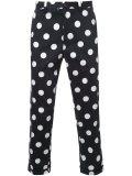 polka dot cropped trousers