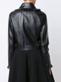 floral leather jacket