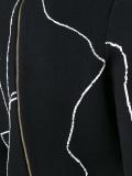 jacquard mock neck sweatshirt