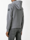 zip-front hooded sweatshirt