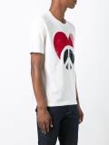 'peace' print T-shirt