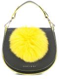 pompom saddle shoulder bag
