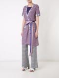 zig-zag shortsleeved belted cardigan