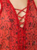 lace-up printed tank 