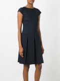 cap sleeve pleated dress