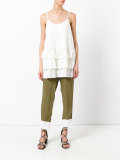 bicolour cropped trousers