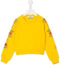 roses embroidery sweatshirt