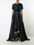 cascading gown dress