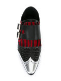multi-wear buckle zebra shoes