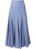'Skinny Stripe Godet' skirt