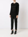 fringed knit blouse
