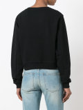 wink patches cropped sweatshirt
