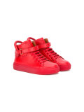 straped hi-top sneakers