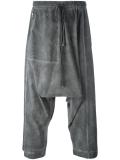 drop-crotch cropped trousers