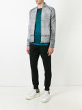 coated zip cardigan 