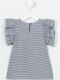 striped ruffled T-shirt 