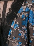 蕾丝花拼接印花连衣裙