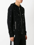 star stud hooded sweatshirt
