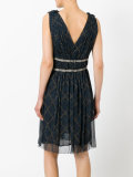 printed plunge dress