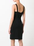 asymmetric straps fitted dress