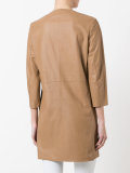 cropped sleeve coat
