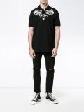 Tattoo print polo shirt