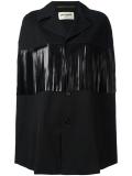 leather fringe trim cape