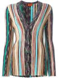 ribbed V-neck cardigan