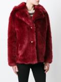 fur effect short coat