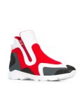 colour block hi-top sneakers