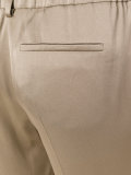 piped trim cropped trousers