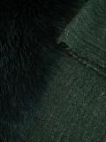 possum fur panel tweed shawl
