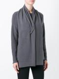 drape neck cardigan