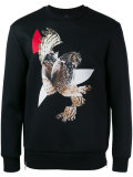 modernist owl print sweatshirt