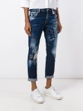 distressed cropped jeans