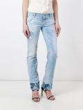 Flare embroidered jeans