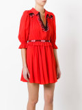 v-neck flared dress