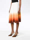 ombré pleated skirt 