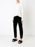 velvet cropped trousers