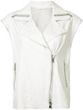 sleeveless biker jacket