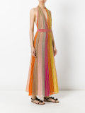 metallic stripes dress