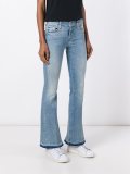 stonewashed flared jeans