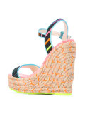 Lusita Stripes wedge sandals