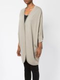 curved hem cardigan