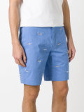 fish embroidery chino shorts